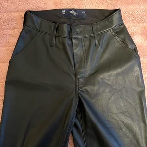 High rise Hollister Black leather pants